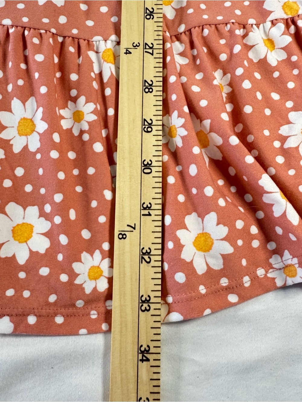 NWT No Boundaries Juniors Size L (11-13) Pink Coral Daisy Floral Stretch Dress - Picture 9 of 9